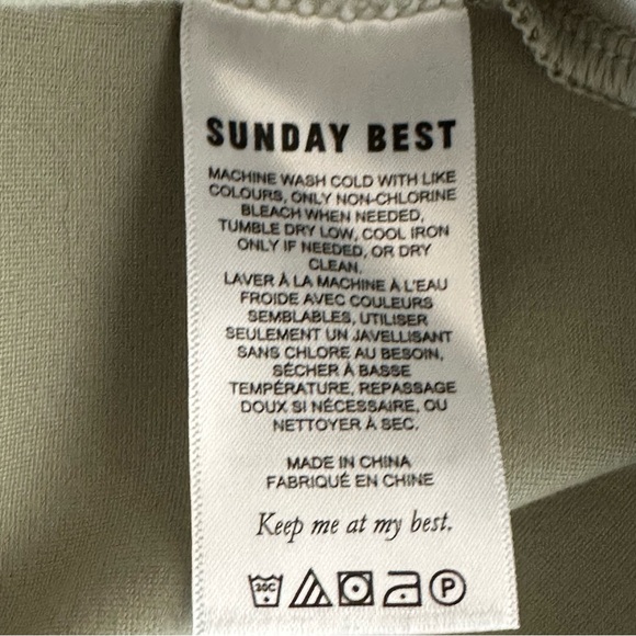 Aritzia Sunday Best Callie Seagrass Green Bodycon T-Shirt Mini Dress NWT | 2XS - Picture 7 of 8